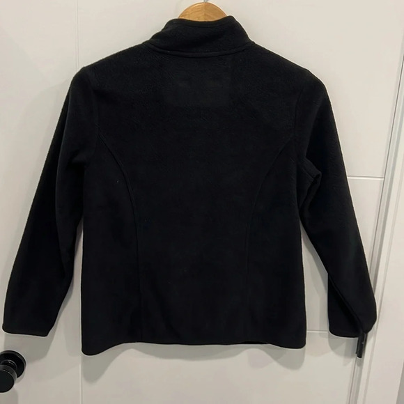 Karen Scott black fleece zip up size small - Picture 8 of 10